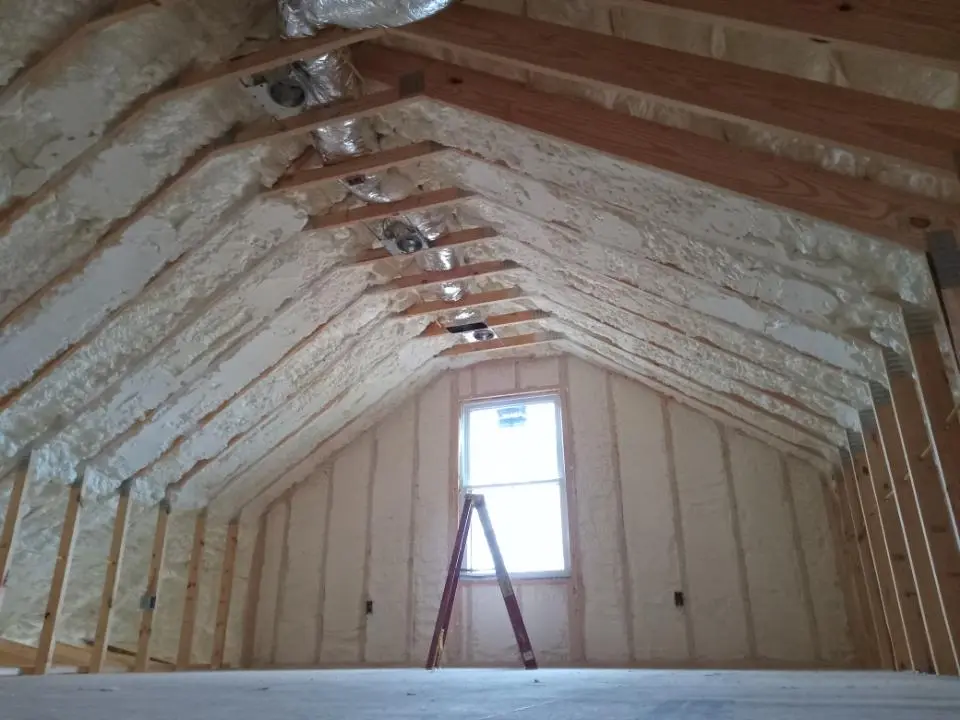 Spray foam roofing application for Crawl Space Insulation project in Sherman